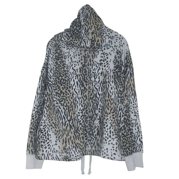 Leopard Hoodie Sweatshirt NWT - Size S - Picture 2 of 5